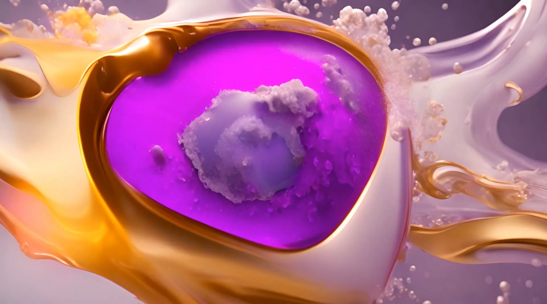 Liquid Jewel Purple and Gold Fluid backdrop